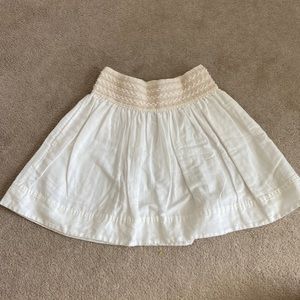 JCREW white skirt with elastic waistband